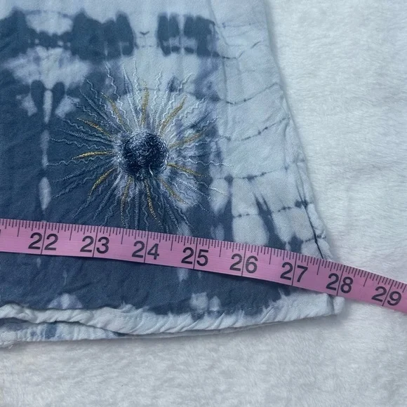 Raya Sun Tie Dye Beachy BOHO Tank Pink and Gray Sleeveless Mini Sundress - Picture 14 of 16